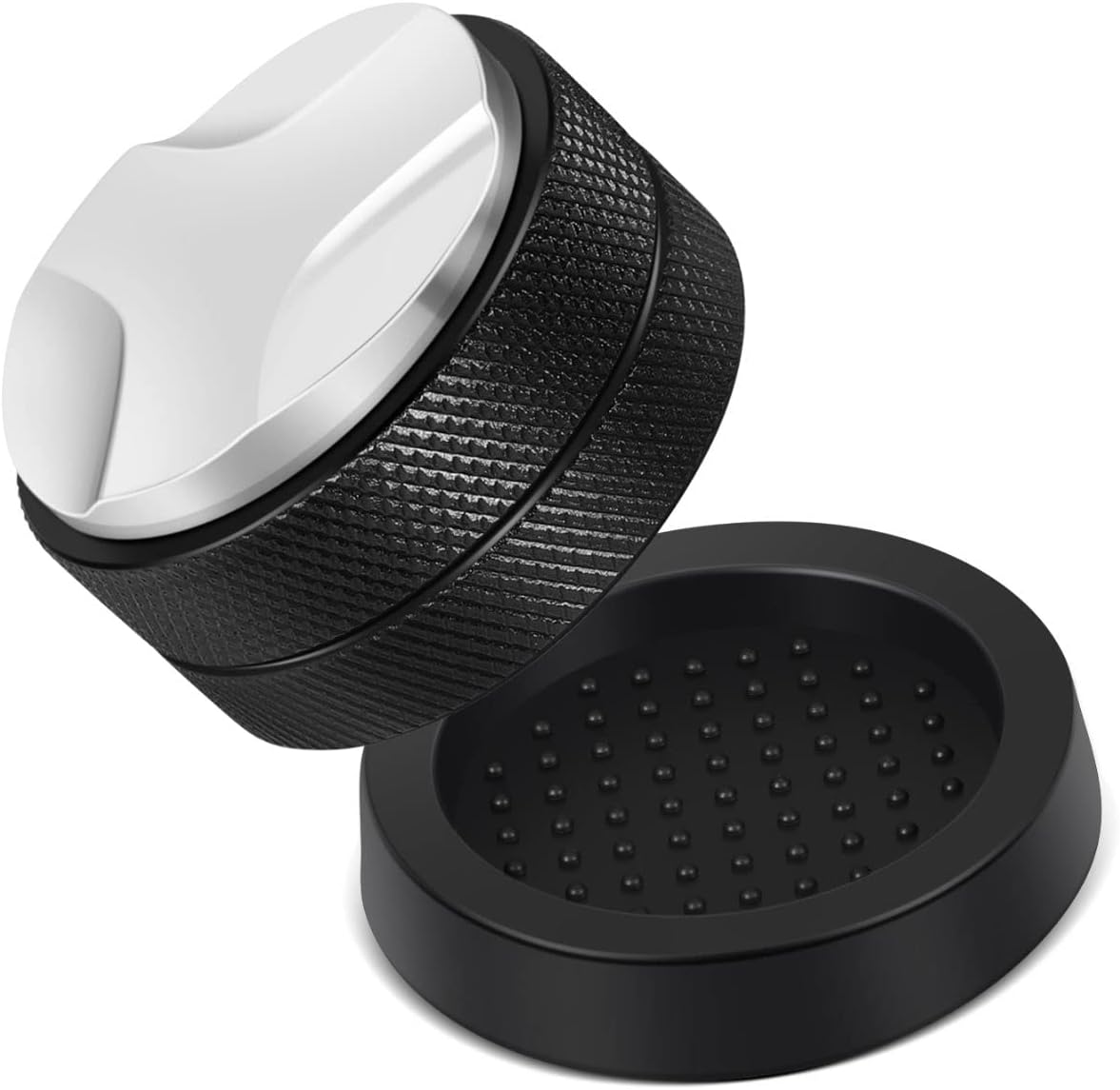 Flexzion Espresso Distribution Tool 51mm Coffee Leveler, Adjustable Depth and Universally Compatible Espresso Leveler for 51mm Portafilters and Espresso Machines