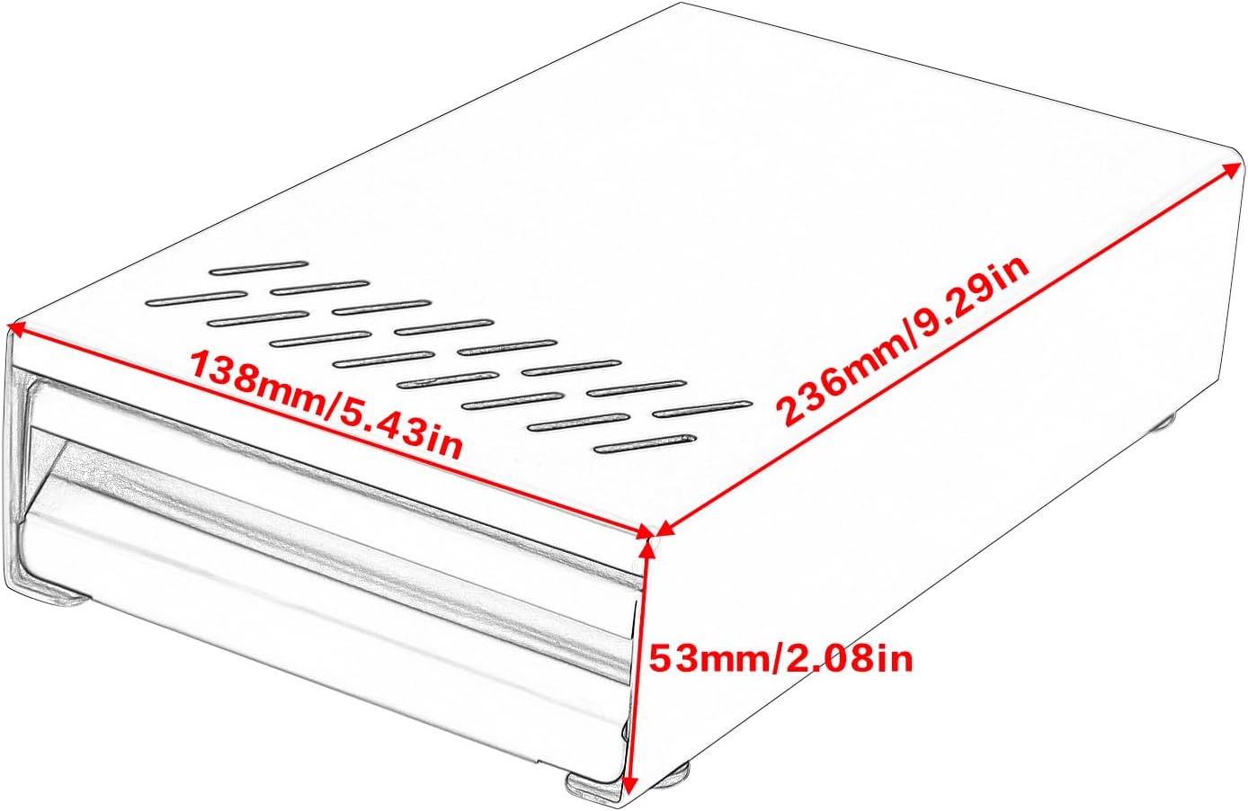 Espresso Knock Box Drawer, Stainless Steel Coffee Grounds Container with Removable Rubber Knock Bar and Non-slip Base, Mini 9.29 x 5.43 x 2.08 inches (Black)