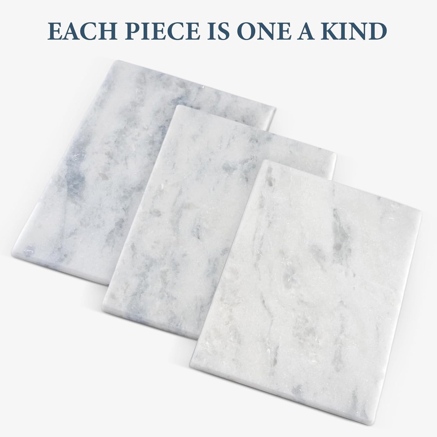 Koville African Natural Marble Cutting Board for Kitchen Pastry Bread, 12" x 8" Genuine Marble Cheese Board Stone Tray for Counter, Bathroom Perfume Tray Jewelry Candle Plate (Namib Fantasy)