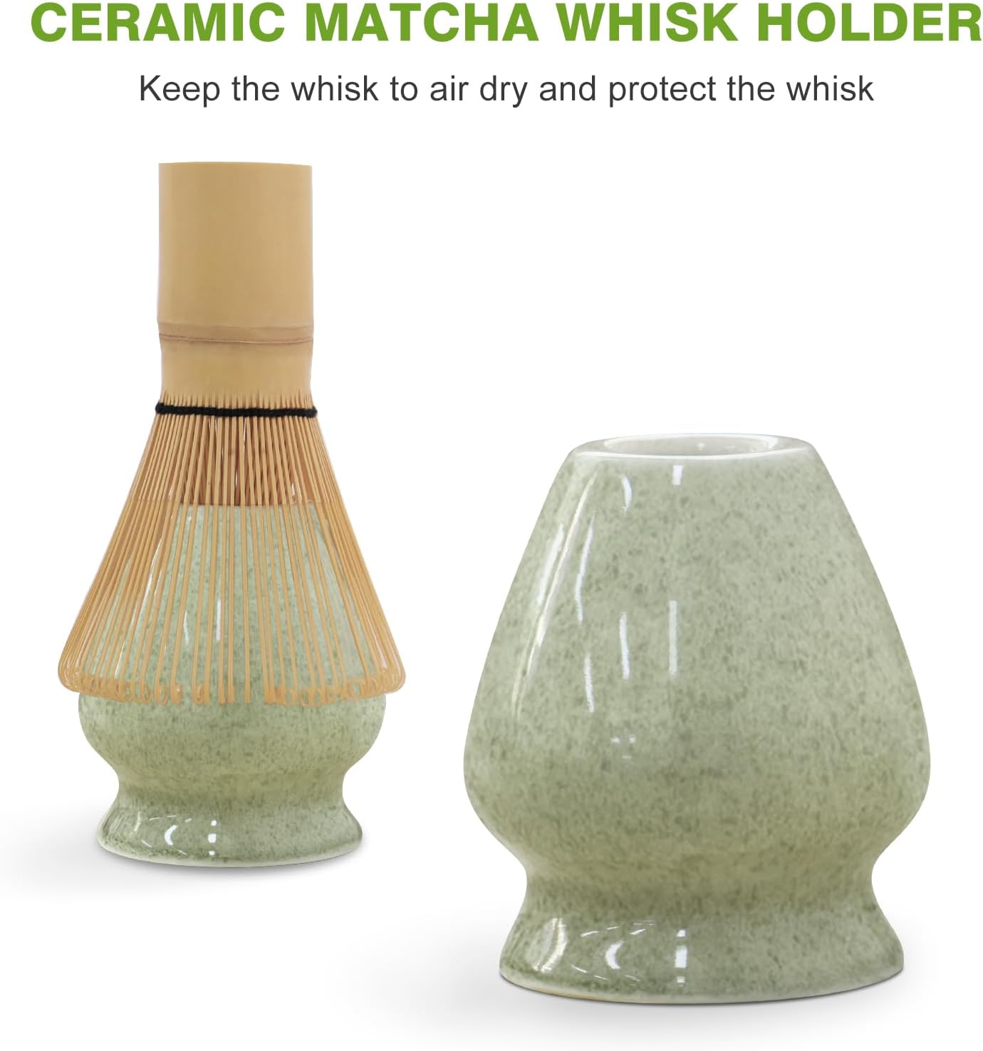 Matcha Whisk Set - Premium Complete Ceremonial Grade Matcha Set with Bamboo Whisk, Matcha Bowl with Spout, Scoop, Sifter & Holder - Authentic Japanese Tea Kit for Traditional Tea Preparation