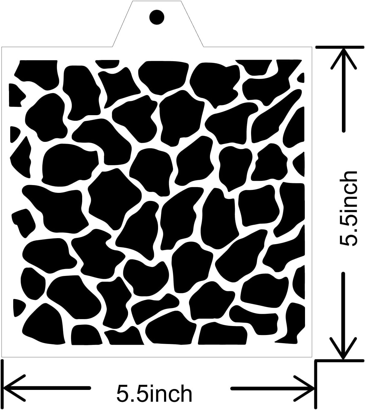 Leopard 5.5x5.5in Cheetah Animal Cow Print Skin Reusable Painting Template Stencils for Cake, Cookie Decorating & DIY Projects