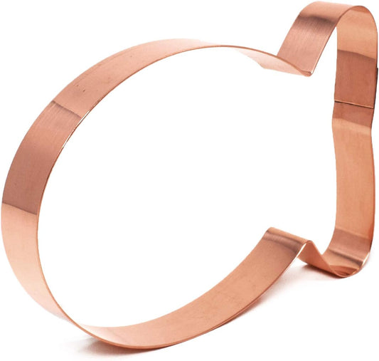 Goldfish Cookie Cutter 5.5 Inch Handmade Copper USA-Made by The Fussy Pup