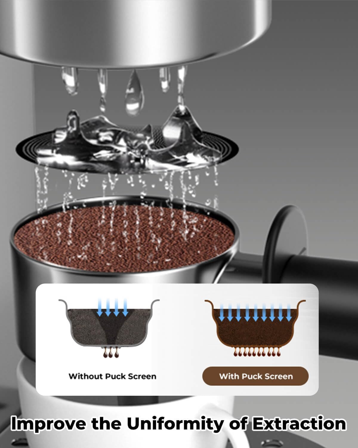 3 Pcs 51mm Espresso Puck Screen - 0.2mm Ultra Thin Espresso Puck, Metal Reusable Coffee Filter, Compatible with Espresso Machine 51mm Portafilter Basket (Black)