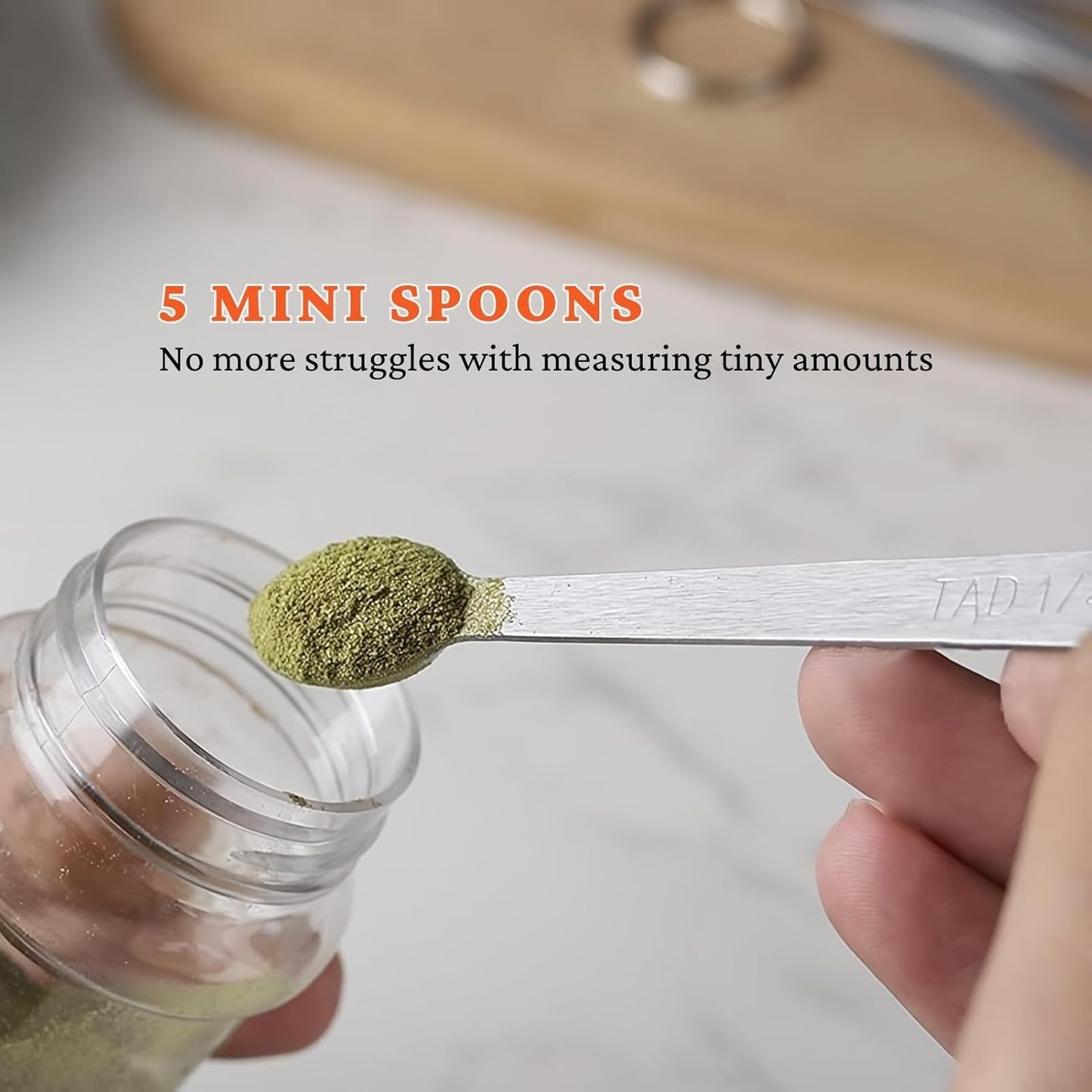 Measuring Cups and Spoons Set of 15, Include 5 Stackable Stainless Steel Cups, 5 Measuring Spoons and 5 Tiny Spoons, Metal Measuring Cups Set with Colored Silicone Handles for Cooking & Baking