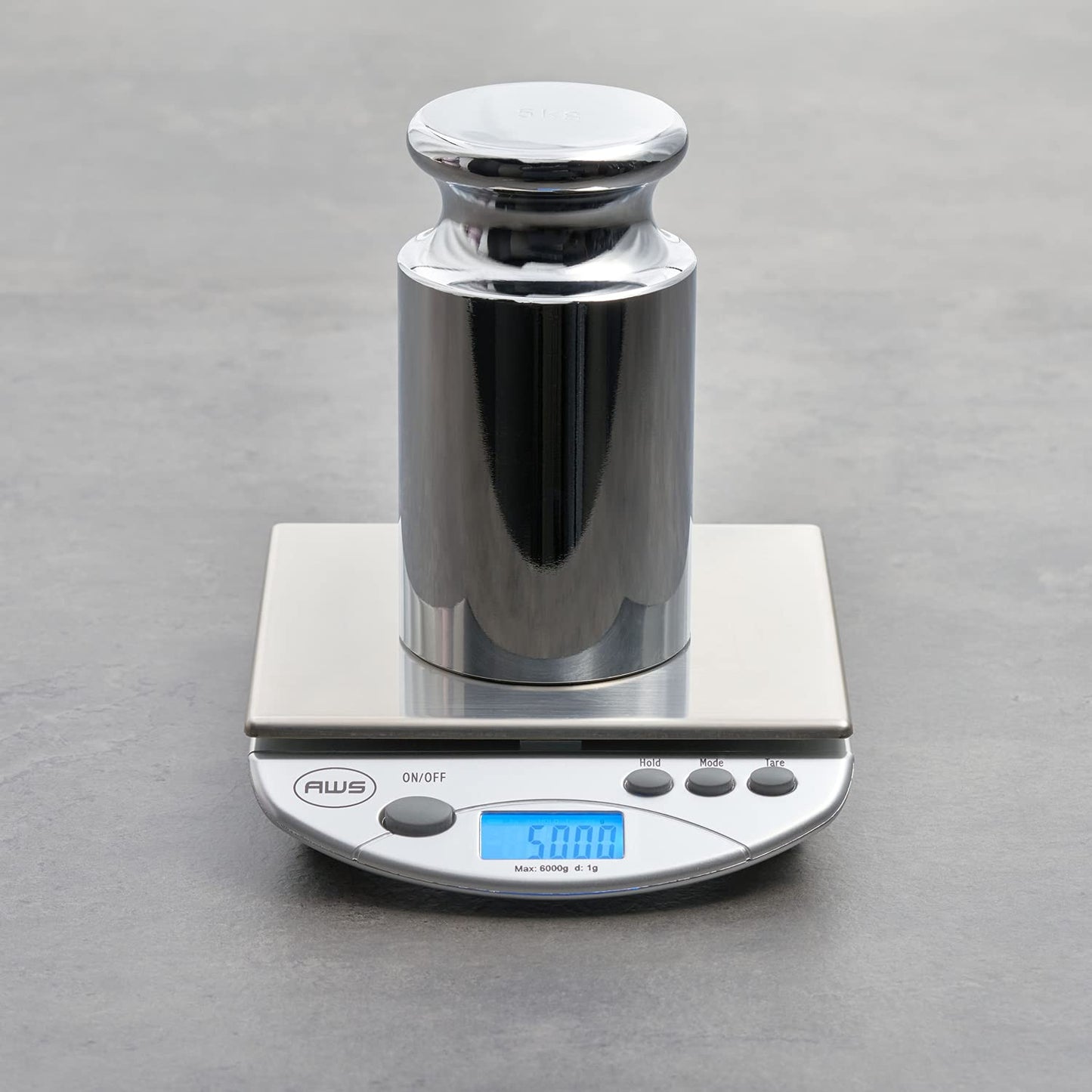 American Weigh Scales Calibration Weight for AWS Digital Scale, Carbon Steel, Chrome Plated, Chrome Finish, 10KG (10KGWGT)