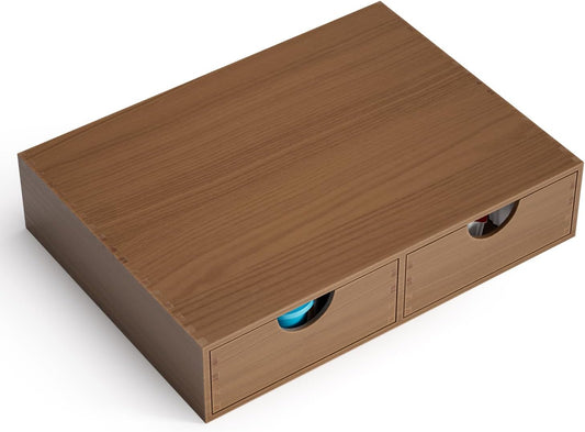 Wooden K Cup Holder - Coffee Pod Storage Drawer Tea Box, K Pod Organizer Coffee Maker Machine Stand, Kcup Holder for Counter, 30 Pod Capacity, Brown