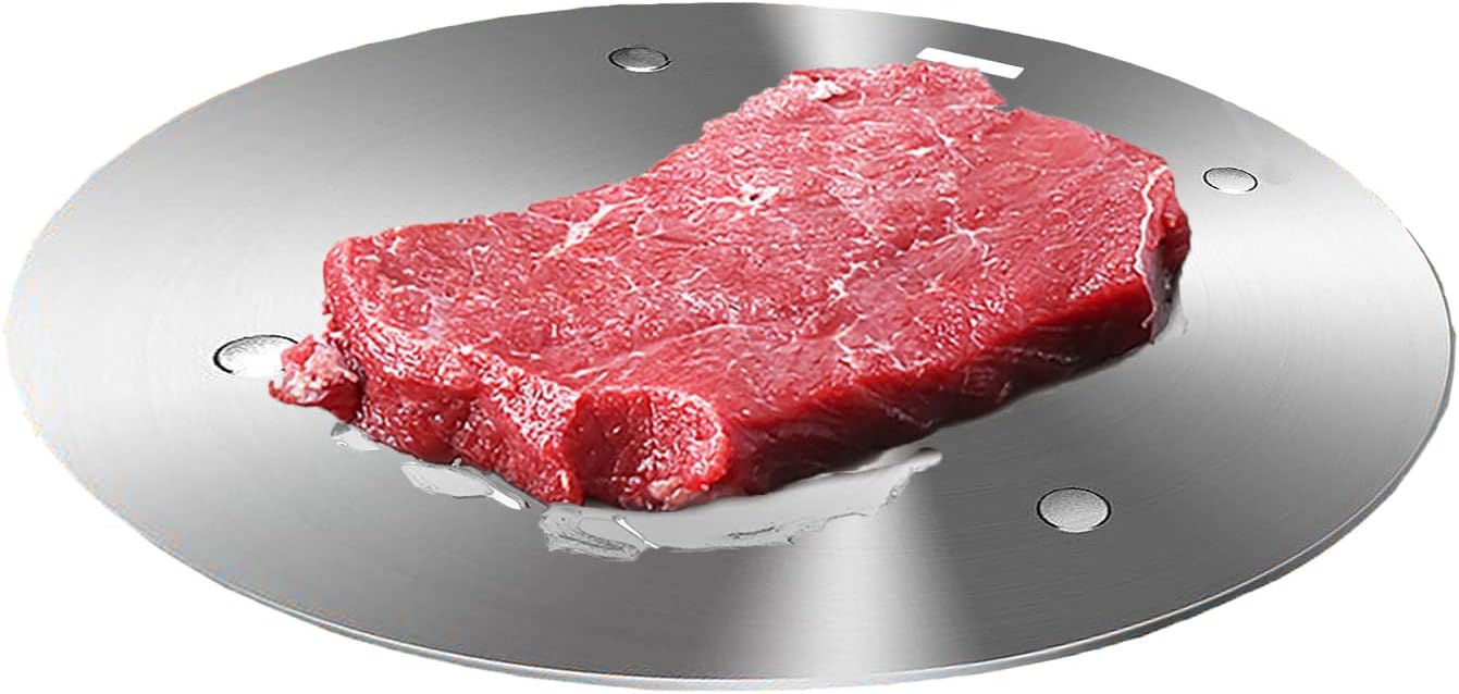 6.3Inch Heat Diffuser Plate, Grourarty Stainless Steel Cooking Induction Adapter Simmer Plate for Electric Gas Glass Cooktop Hob Ring, Induction Cooktop Converter Plate with Handle