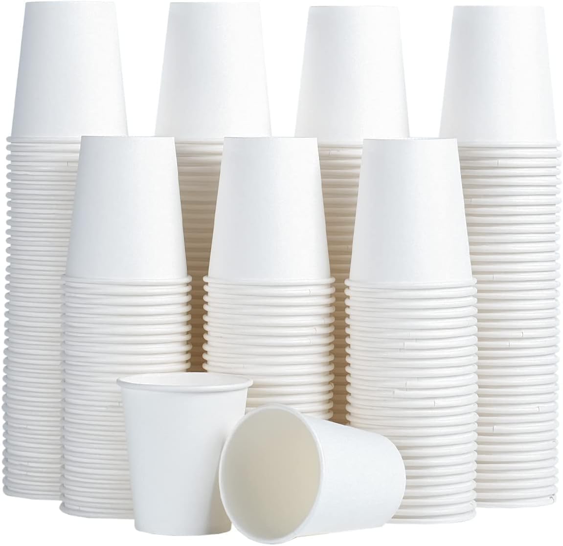 600 Pack 5 oz Paper Cups, Disposable Mini Bathroom Mouthwash Cups, Hot/Cold Drinking Cups, White Disposable Paper Cups for Bathroom, Home, Party, Office, Picnic, Travel