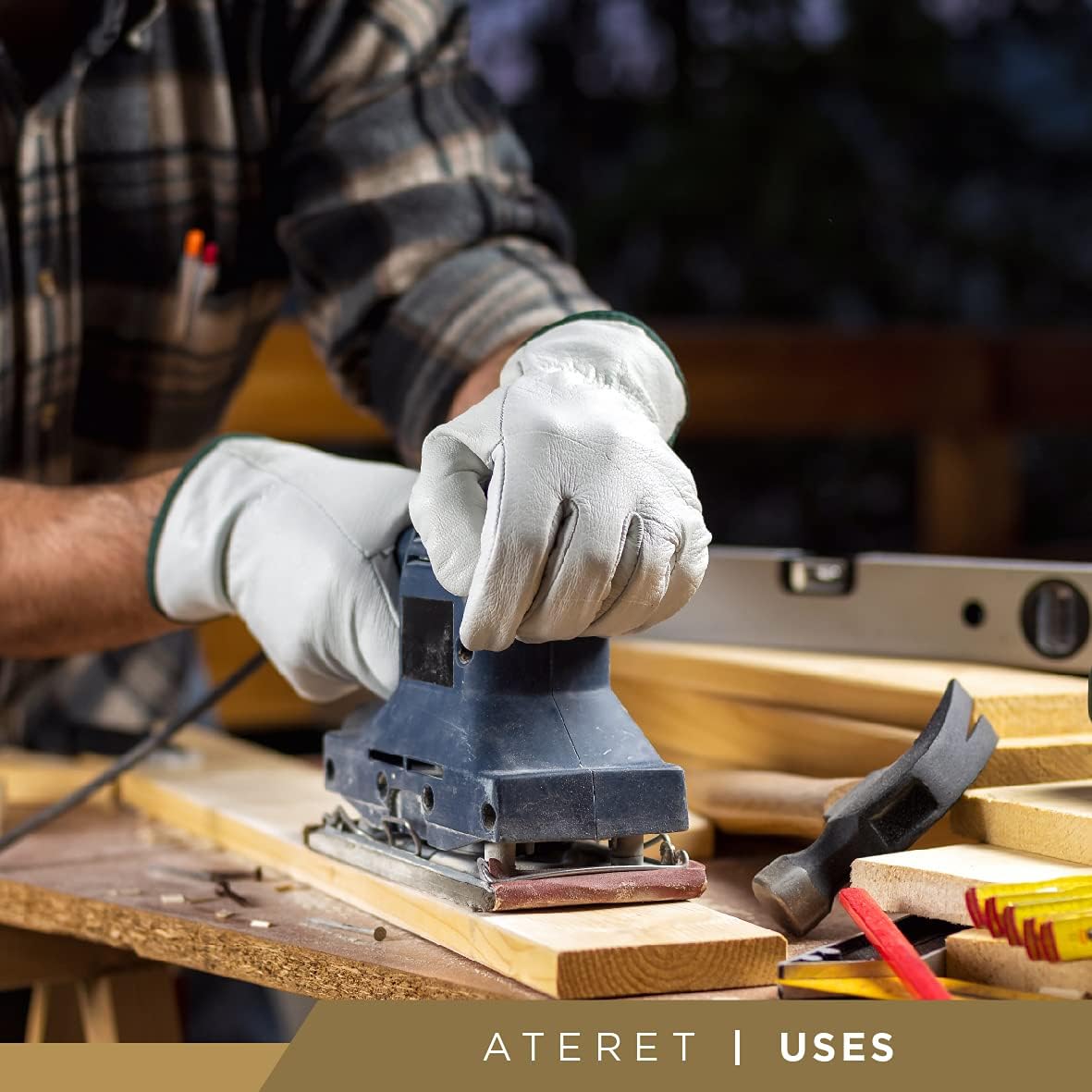 ATERET 120 Pairs 2X-Large Heavy Duty Durable Cowhide Leather Work Gloves I Driver Gloves for Truck Driving, Warehouse, Gardening, Farming