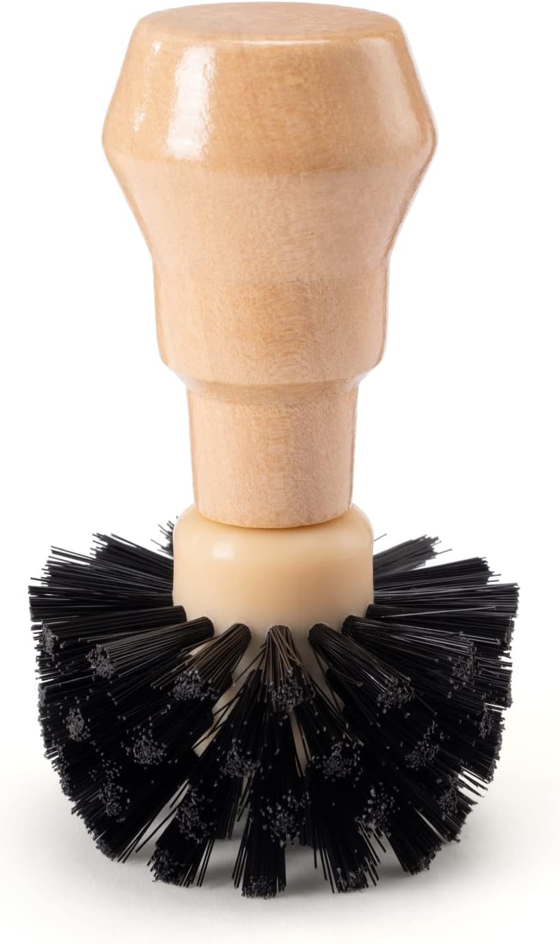 Coffee Portafilter Basket Cleaning Brush, Stiff Bristles and Wood Handle Coffee Accessories, Coffee Filter Brush Fits for 54mm/58mm Espresso Barista Machine Cleaning Tool