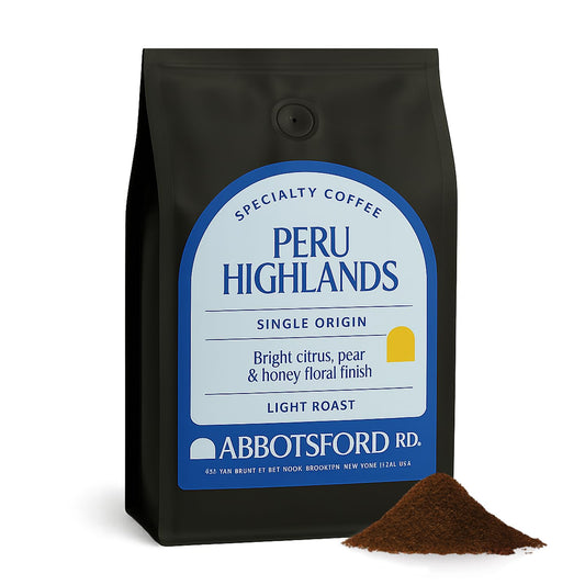 Peru Highlands Ground Coffee, Single Origin Light Roast Ground Coffee with Bright Citrus, Pear, and Honey Floral Finish, christmas coffee 35.2oz (2.2lb) Coffee Bag, Perfect Andes Coffee Gift