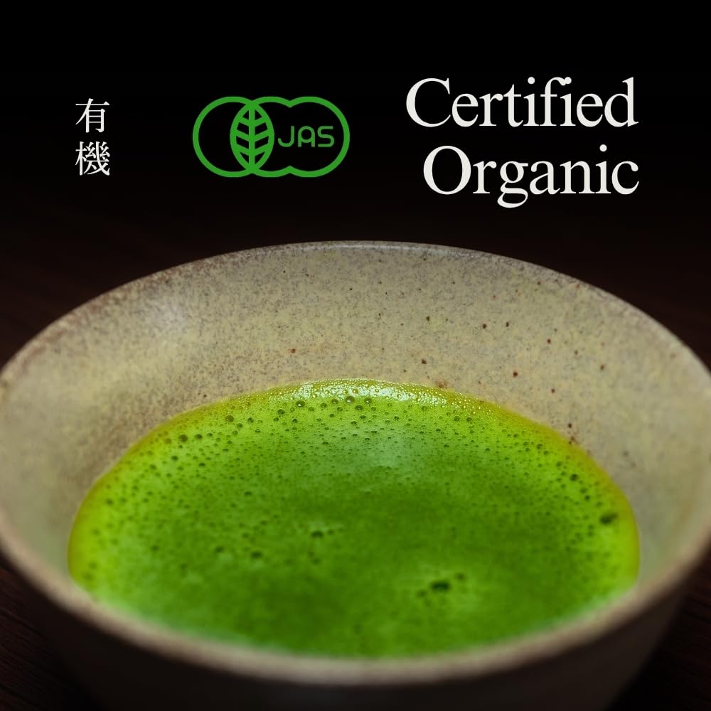YEDOENSIS Pure Ceremonial Matcha "Somei-Yoshino" - Organic Authentic Japanese Green Tea Ceremonial Matcha Powder, JAS Certified Organic Vegan Gluten-Free (40g)