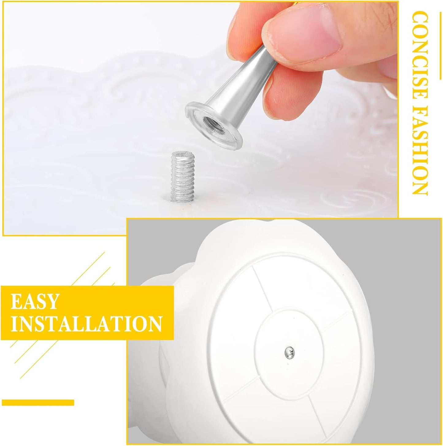 Sawysine 6 Pack 3 Tiers Dessert Stand Plastic Cupcake Stand Serving Trays Cupcake Display Stand Cookie Tray for Party and Platter for Home(Silver)