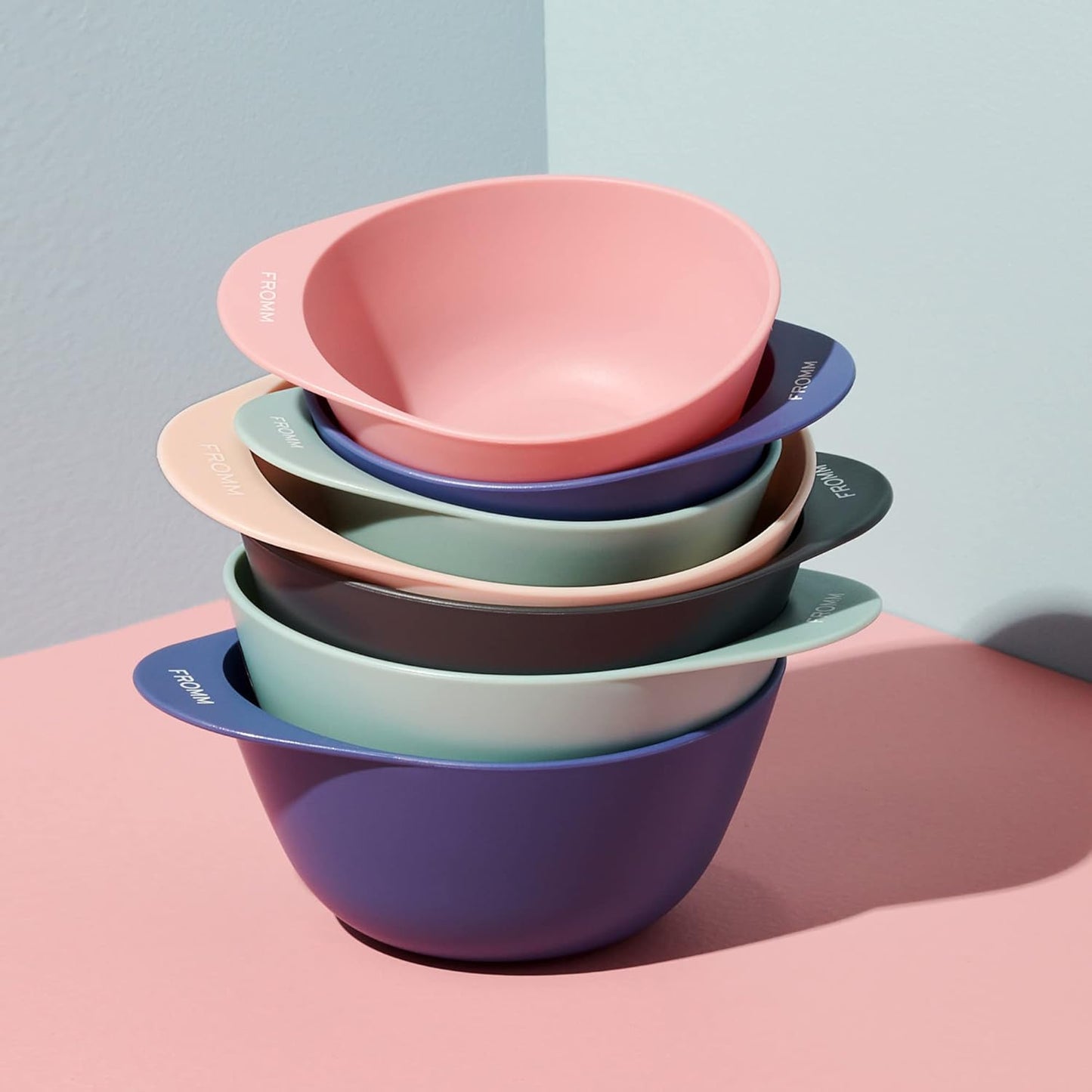 Fromm Color Studio Large Mixing Bowls for Hair Dye, Bleach, Coloring, and Treatments with Spill Proof Rubberized Base, 16 oz, 3 Pack