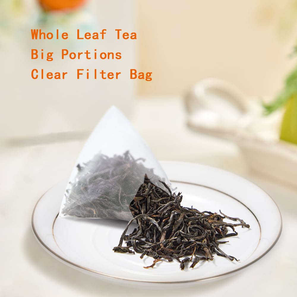 XIEJINJI Premium Assam Black Tea - Eco-Conscious Black Tea Bags - Resealable Bag - 3.2g x 50 Count - English Breakfast Tea - Repeated Brewing