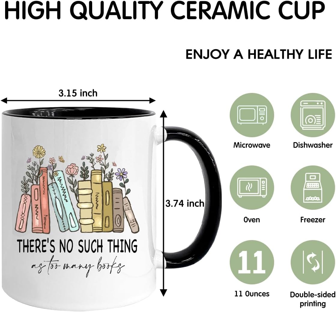 Book Lovers Gifts Mug, Gifts for Book Lovers Readers, Book Gifts, Bookish Gifts, Christmas Birthday Gifts for Teacher Book Lovers Bookworm, Reading Accessories for Librarian, 11 oz Coffee Mug