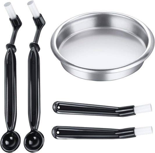 Coffee Cleaning Brush Set, 4 Pieces Espresso Grinder Machine Cleaning Brush Kit and 58mm Backflush Disk for Coffee Machine Group Head