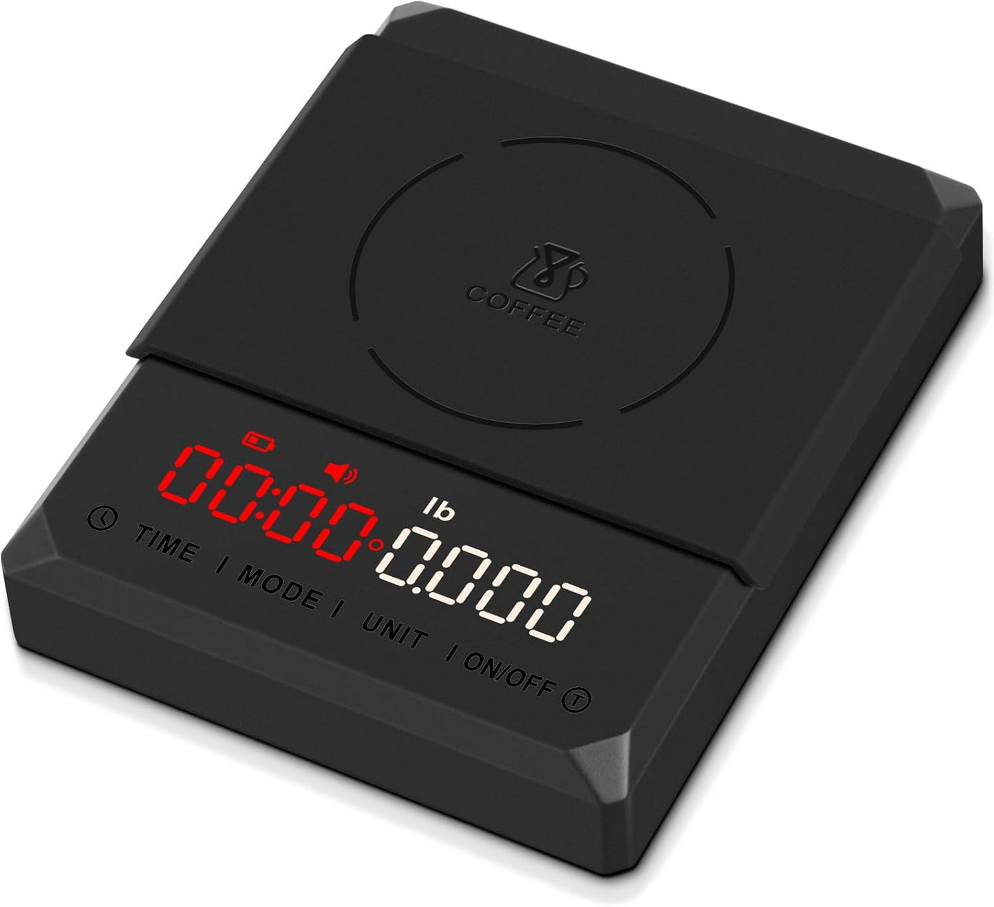 Fuzion Mini Coffee Scale with Timer - Espresso Scale Rechargeable 2kg x 0.1g Accuracy, 3-Mode Timer, LED Display, Digital Coffee Scale for Pour-Over, Espresso, Kitchen Use