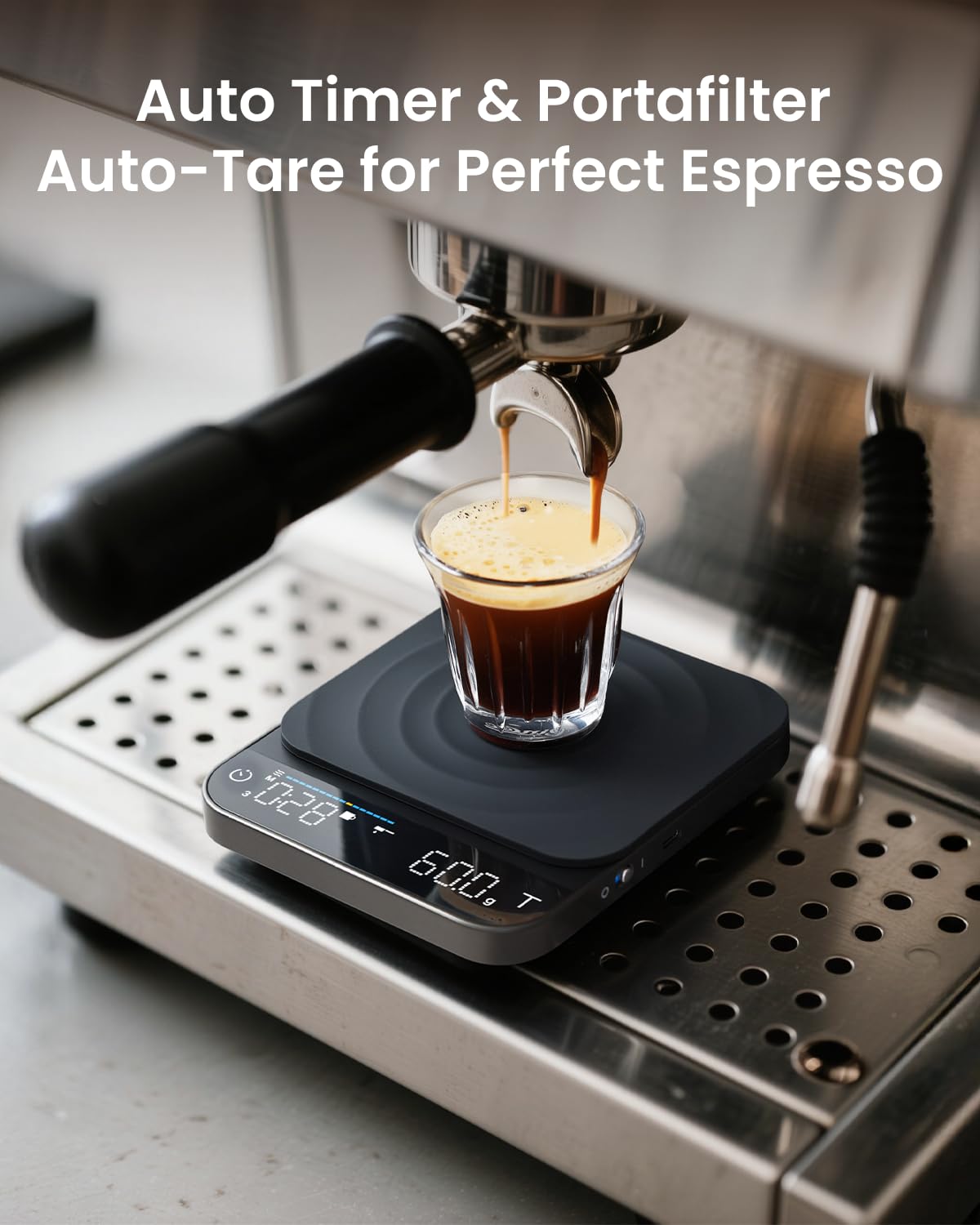 RENPHO Coffee Scale, Espresso Scale with Timer, 0.1g High Precision Rechargeable Pour Over Coffee Scale, 3kg