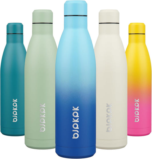 BJPKPK 25oz Insulated Water Bottle Double Wall Vacuum Insulated Stainless Steel Water Bottles for Spots Keep Cold and Hot,Sky