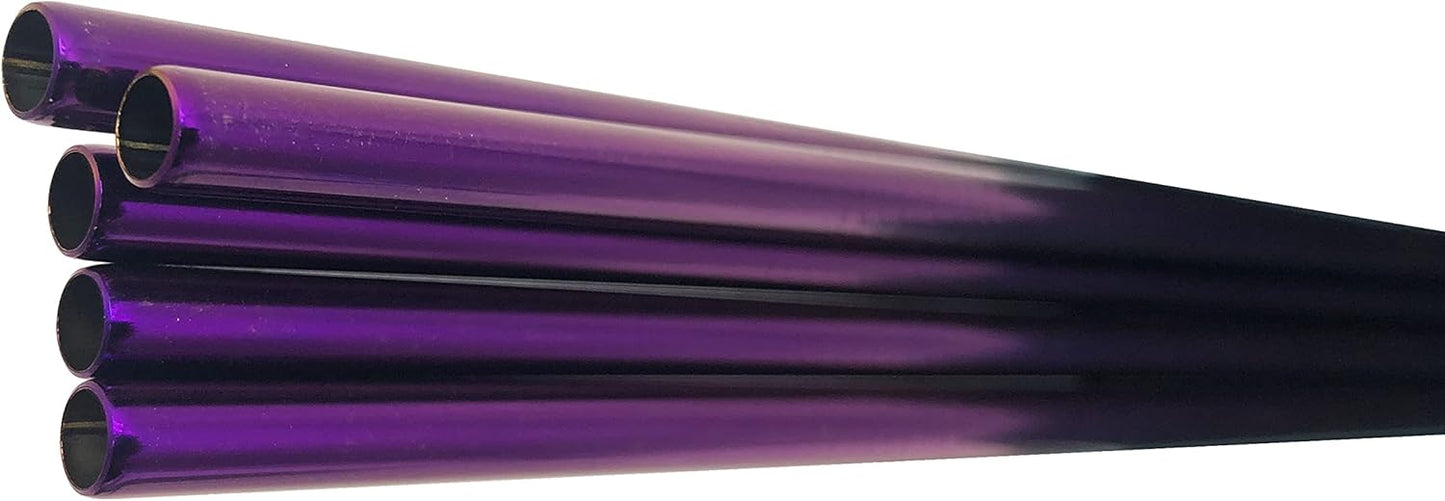 10 Pcs Stainless Steel Straws, Reusable Drinking Straws, Straight Metal Straw Sets with 2 Pcs Cleaning Brushes (8.5 Inch, Purple)