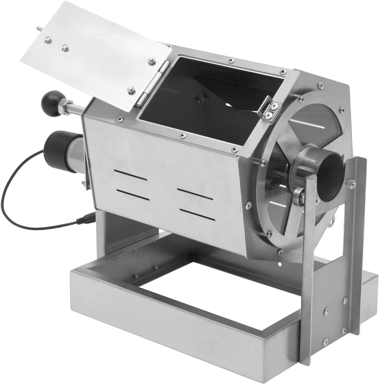 0.66-2.65lb Automatic Coffee Roaster Coffee Bean Roasting Machine Commercial Coffee Gas Roaster with Thermometer & Speed Controller Drum Type Gas Burner Require