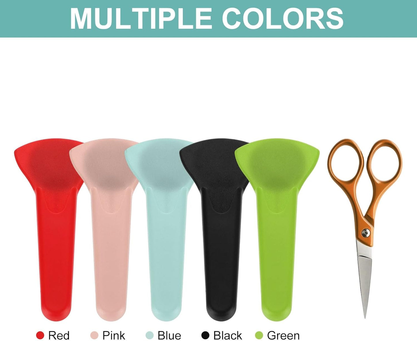 uxcell 2 Pcs Magnetic Scissor Holder, 7.48" x 3.46" Plastic Scissors Cover Durable Waterproof Protector Portable with Round Magnetic Absorber for Kitchen Shears, Black