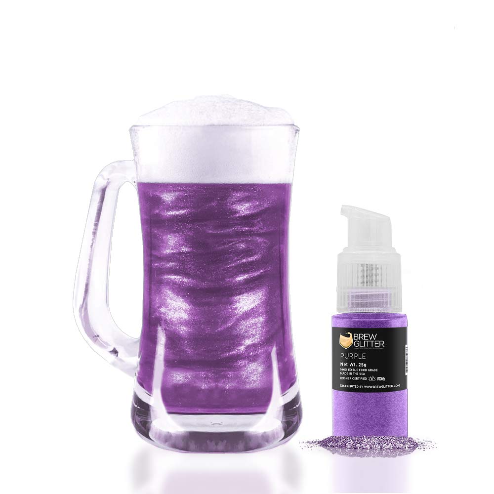 Brew Glitter - Purple (25g 1x Pump) | Edible Glitter For Drinks, Beer and Cocktail Beverages