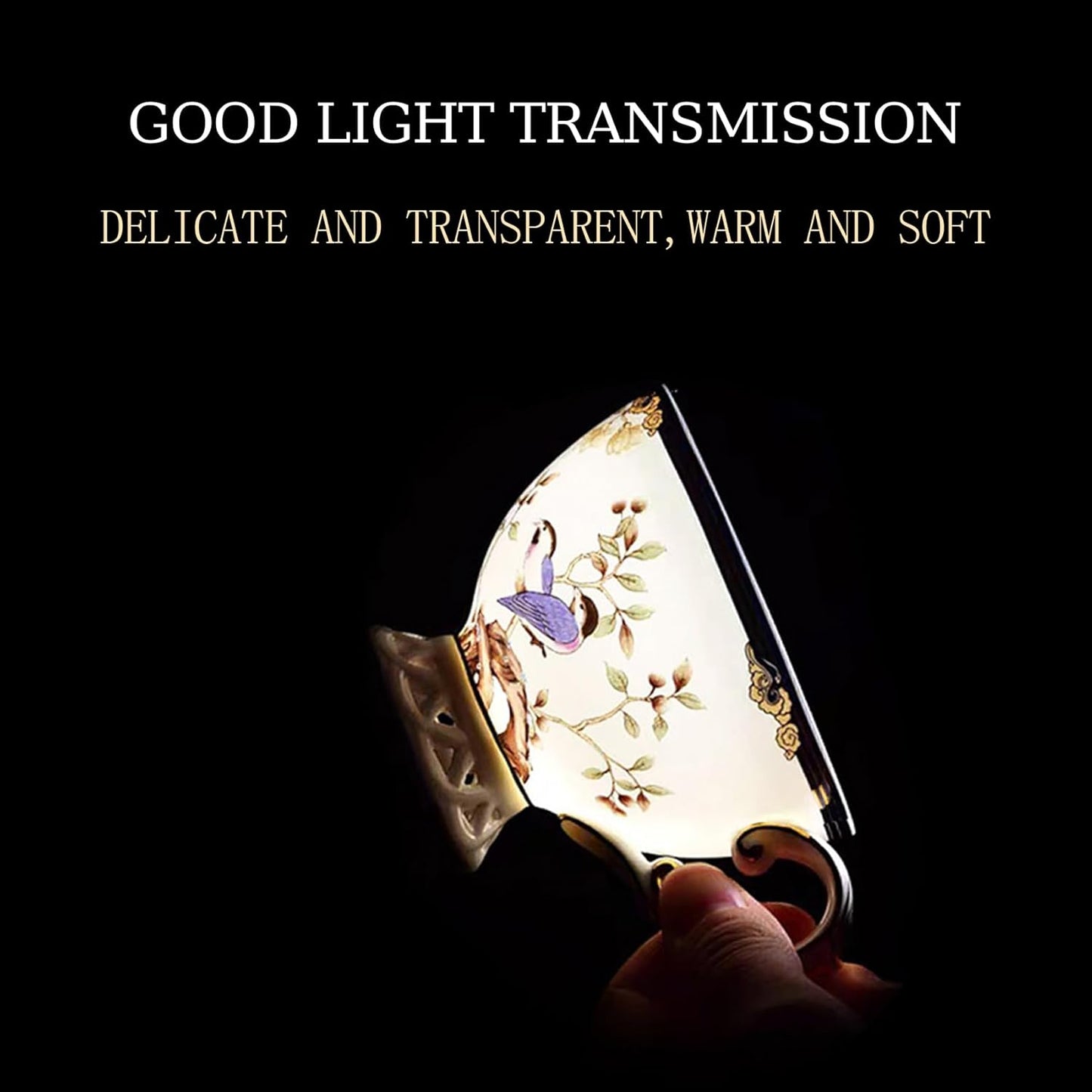 ACMLIFE Bone China Tea Cup and Saucer Set - Bone China Tea Coffee Cup and Saucer Set for 1 Luxury Fine China Tea Cup Set for One Blue Vintage Teacups and Saucers for Women Tea Party or Gift Giving