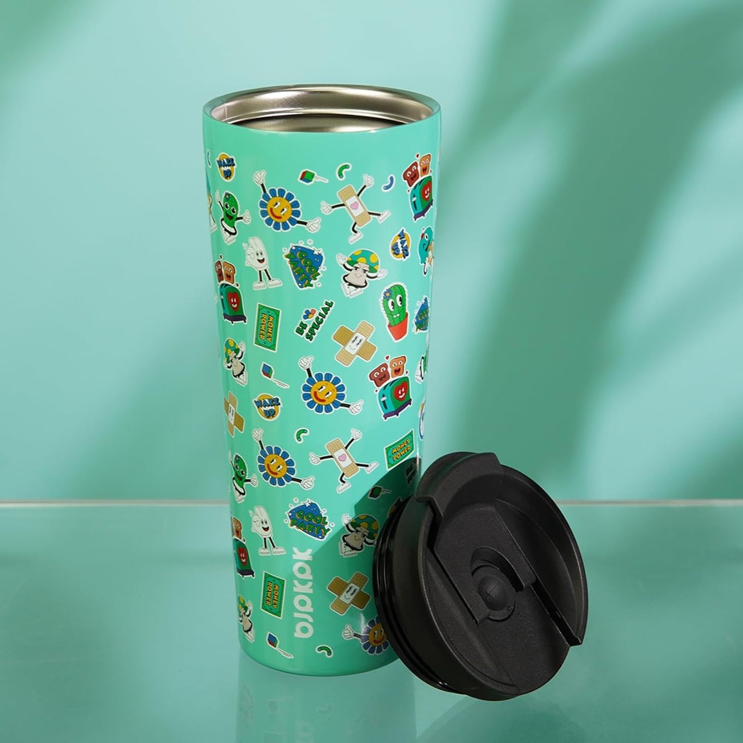 BJPKPK 26oz Stainless Steel Insulated Tumbler With lid And Straw Travel Coffee Thermal Tumblers Cup For Women And Men,Spring Party Green