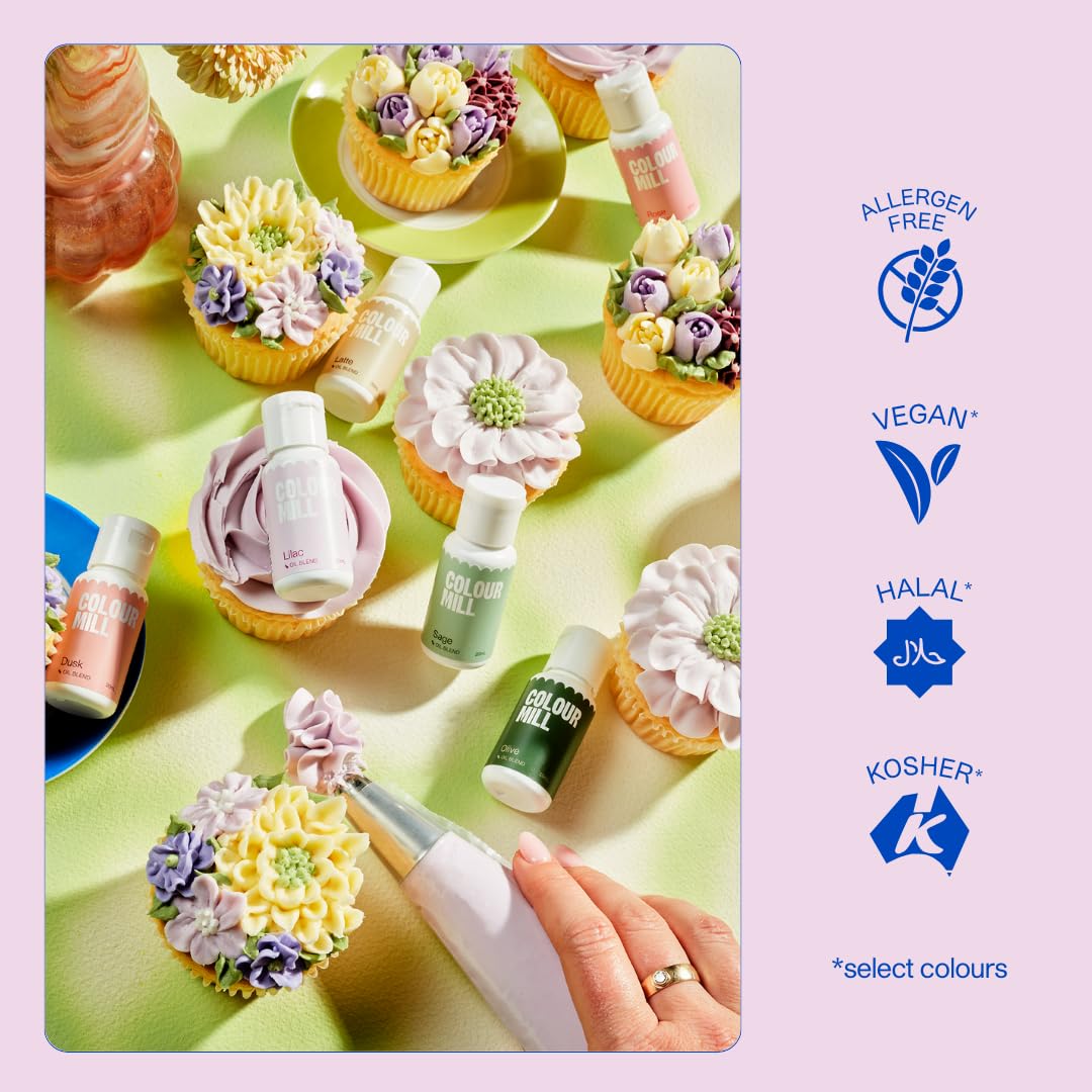 Colour Mill Oil-Based Food Coloring, 20 Milliliters Tiffany