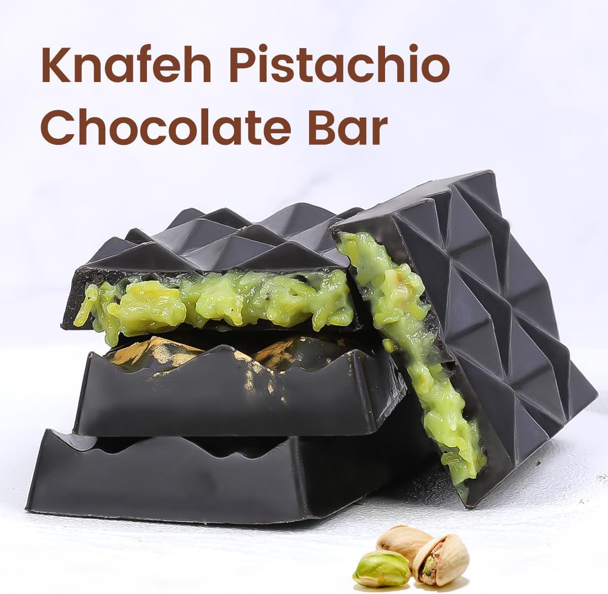 Chocolate Bar Molds Deep Silicone Break-Apart Chocolate Nonstick Protein and Energy Thick Candy Bar Mold Wax Melt Mold 1 Pack Pyramid Shape