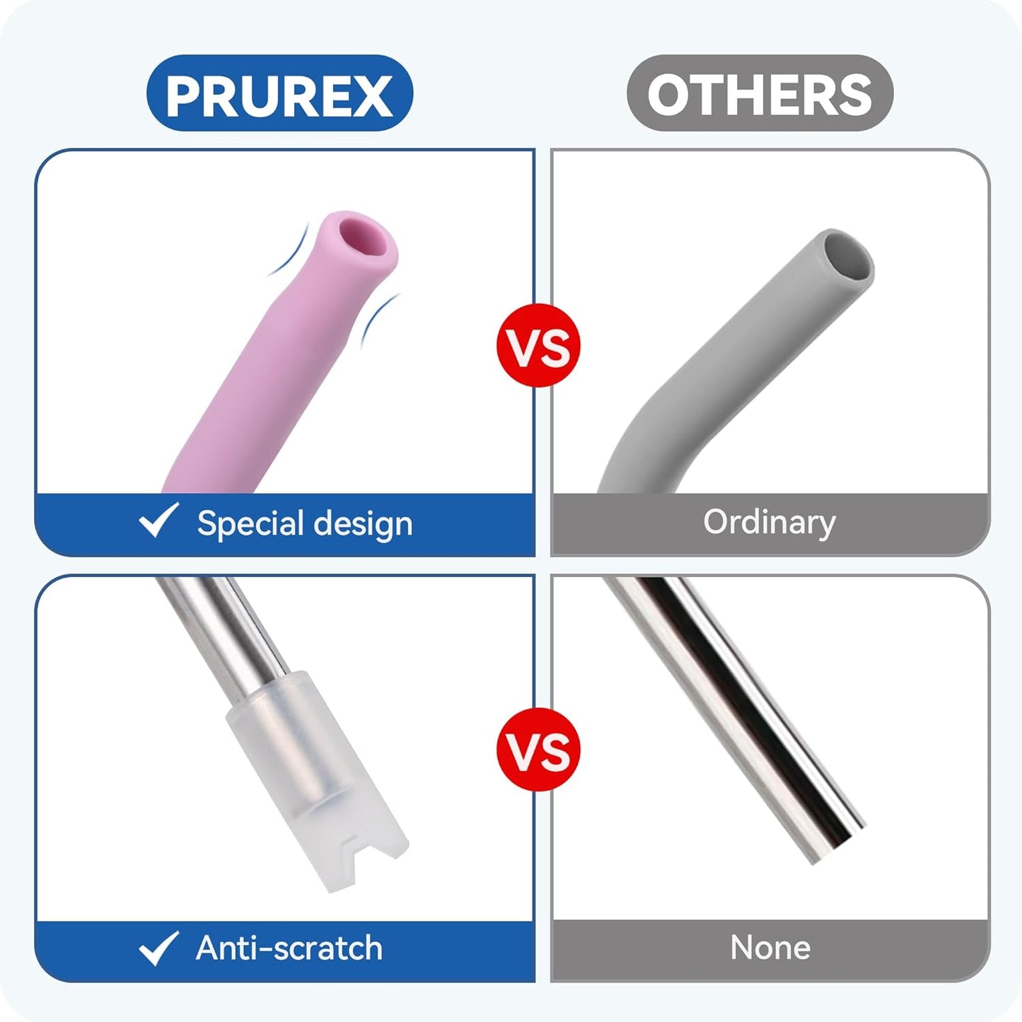 Reusable Stainless Steel Straws with Silicone Tip for Stanley 30oz, Metal Drinking Straws for 30oz Tumbler,3 Bent Tubes & 6 Tips& 1 Cleanr Brush (Lilac)