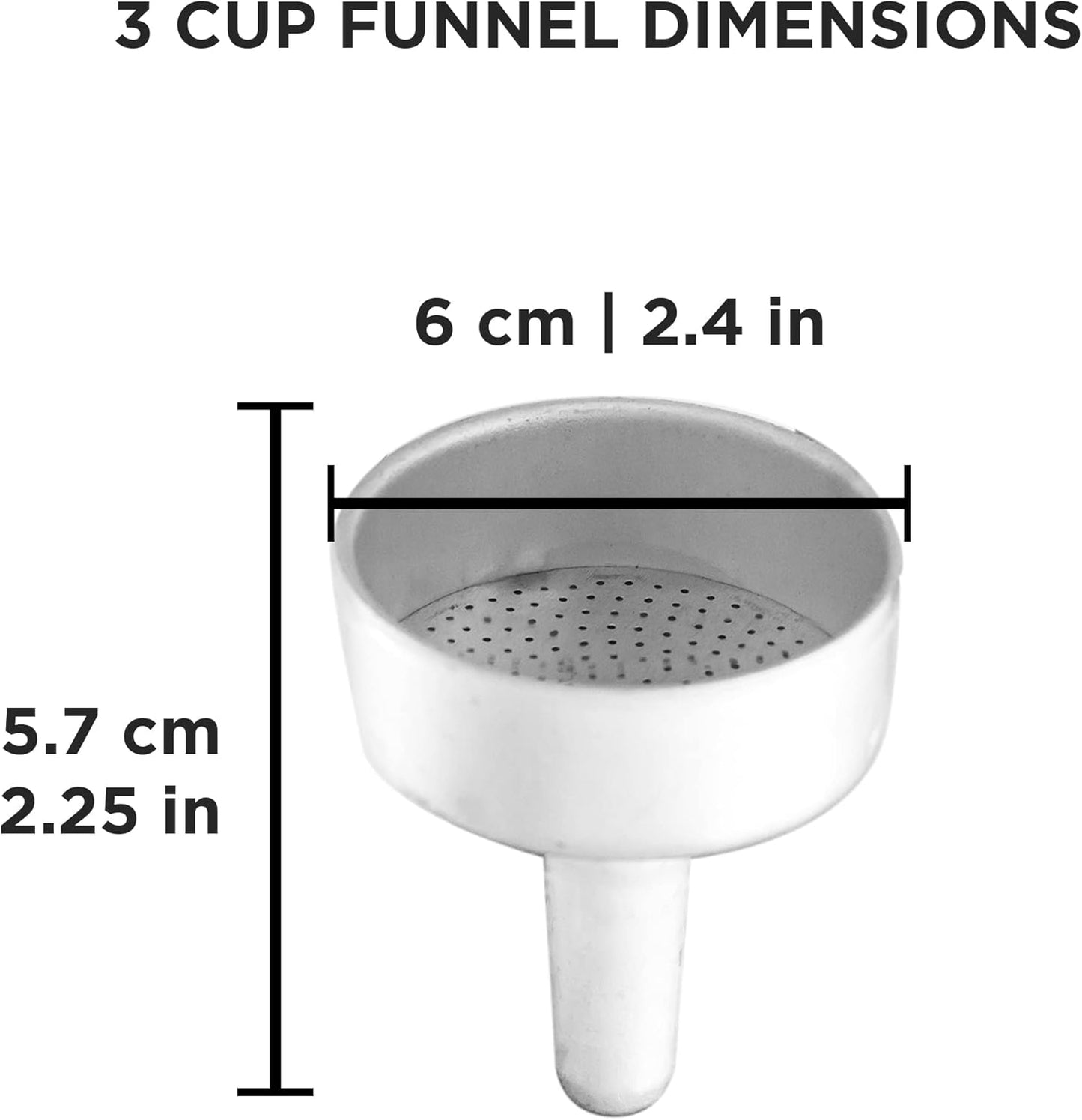 GROSCHE | Milano Moka Pot Funnel Replacement | (3 Cup) Funnel Filter | Espresso Maker | Filter Basket for Stovetop Espresso Makers | Coffee Maker