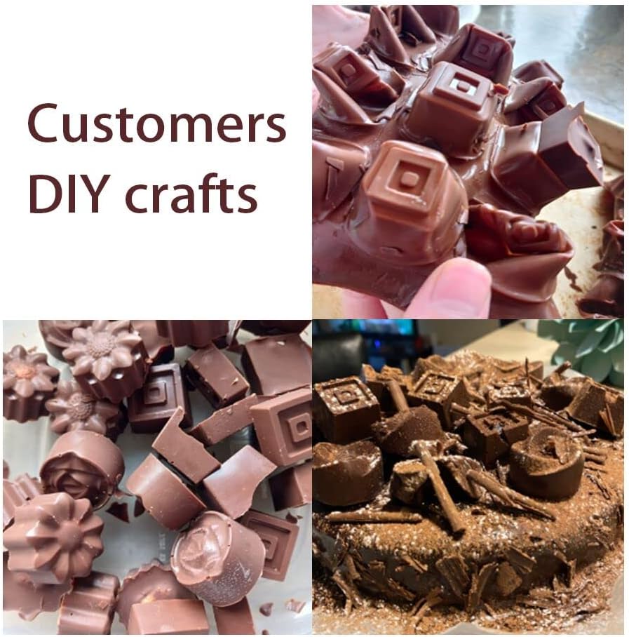 La chat 4 Packs Silicone Molds for Chocolate, Food Grade no-stick Baking, candy and butter Mold with different shape (4 packs different style)