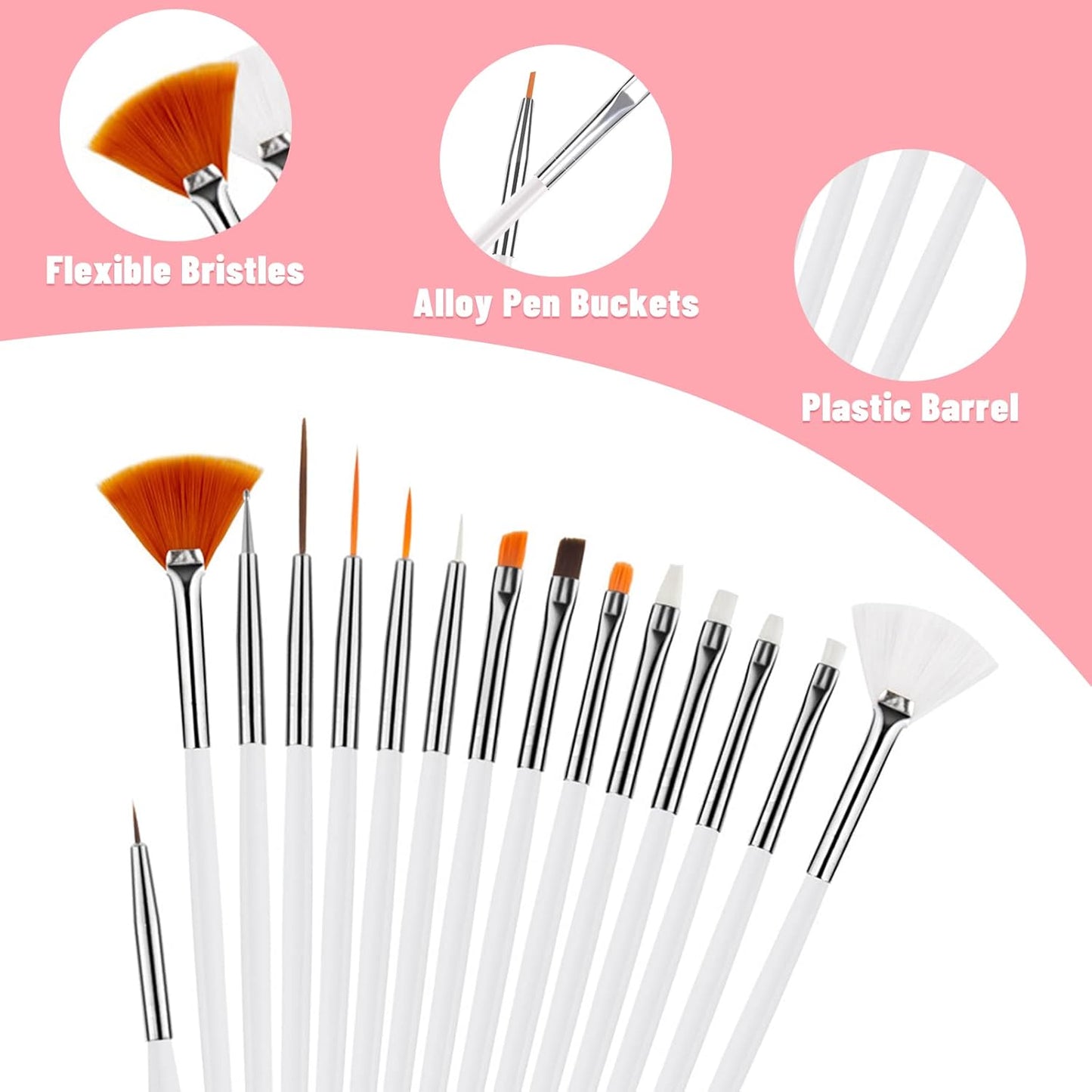 Cake Painting Brushes, 45 Pcs Cake Decorating Brushes Fondant Sugar DIY Tools Set Food Safe Baking Brush for Cake Cookie Icing Pastry
