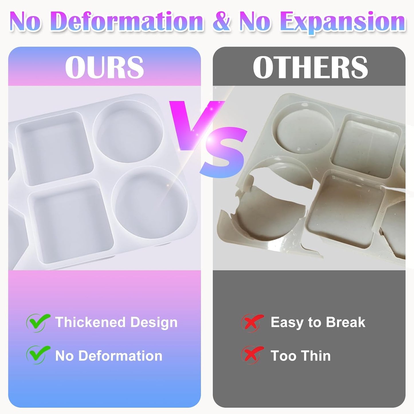 Deep Coaster Resin Molds Silicone Octagon Round Square Silicone Molds for Resin Epoxy Resin Casting Craft Mold for Flower Preservation DIY Art