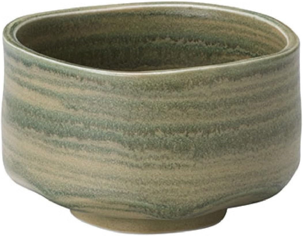Japanese Traditional Handcrafted Matcha Chawan Tea Bowl Cup Ceremony Tableware Pottery (Fukamidori)