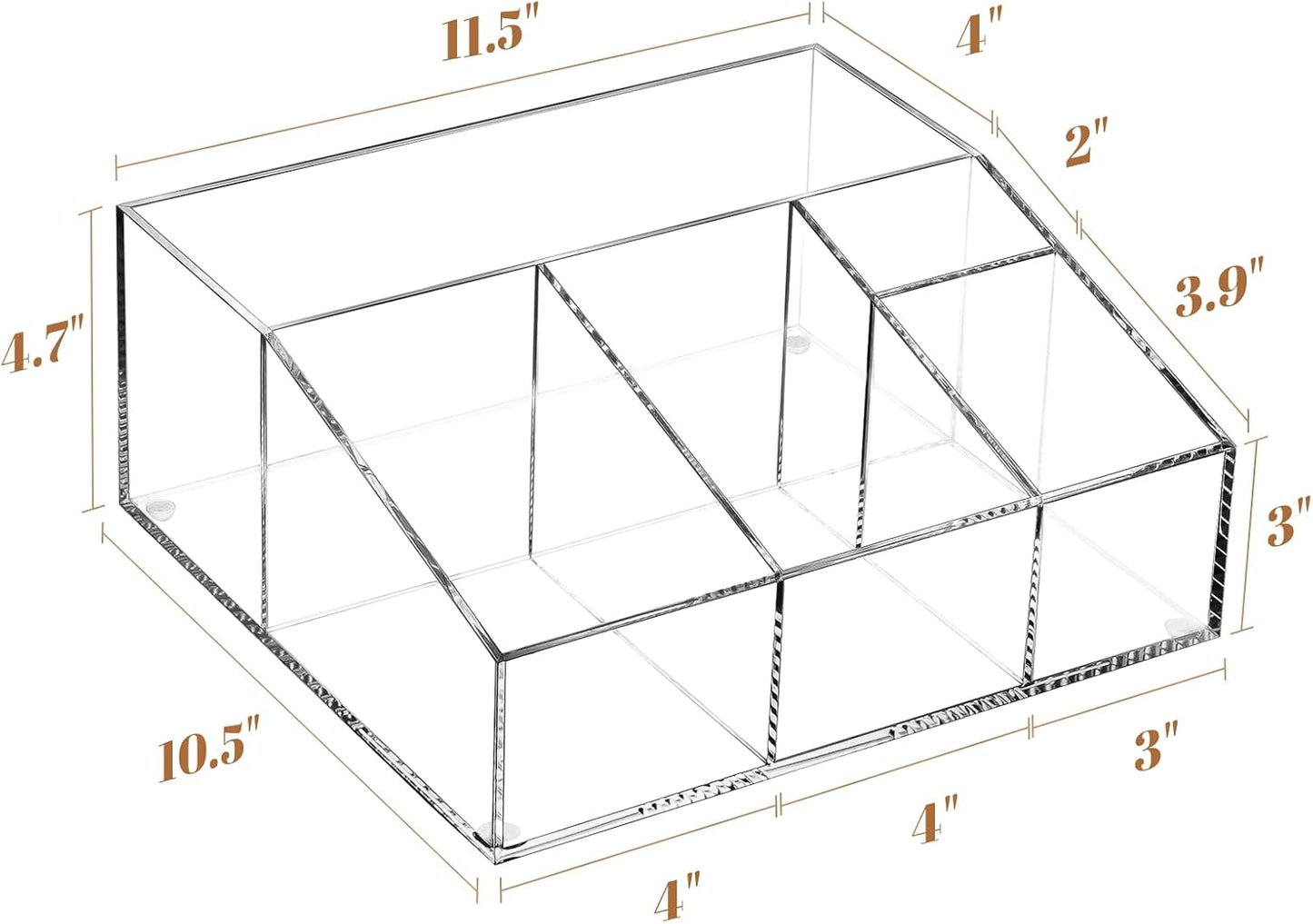BEYGORM Acrylic Coffee Bar Station Organizer for Countertop,Office Breakroom Clear Snack Tea Storage Accessories Holder for Kcup Pod Condiment Cup Sugar Creamer Syrup, Coffee Gift for Coffee Lovers