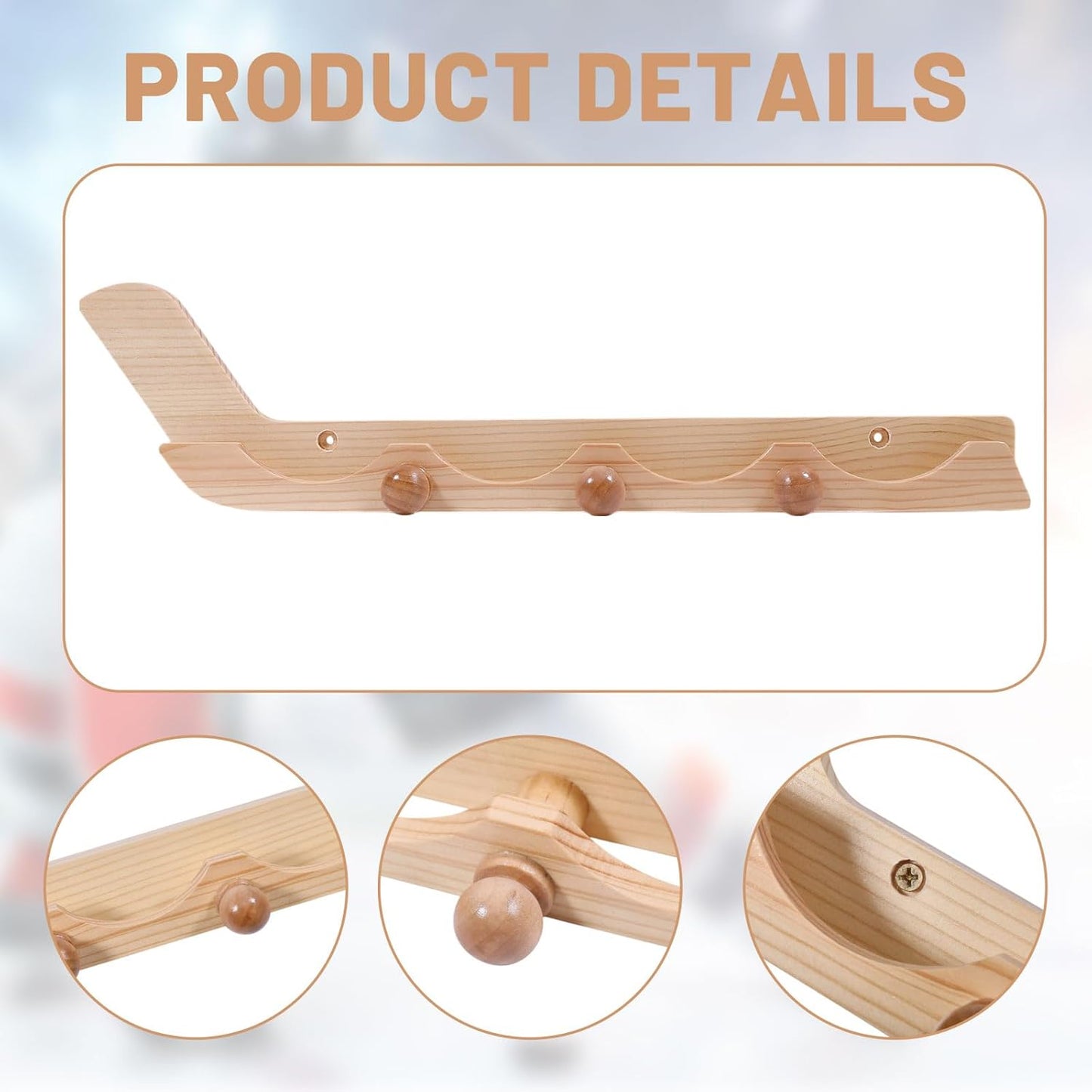 GLOBLELAND 2 Pack Wooden Hockey Puck Display Cases Wooden Wall Mount Holder with Screws Hook Hockey Display Holder for Players Team Gifts Living Room Storage Decoration Accessories