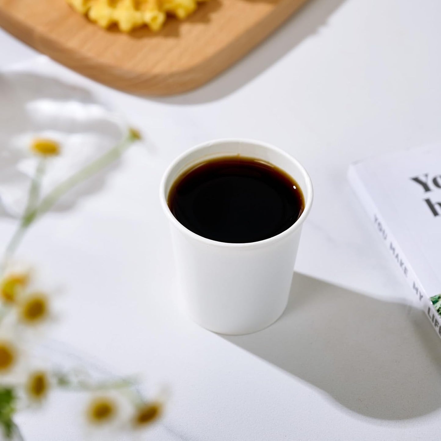 Turbo Bee 1200Pack 4oz Disposable Paper Cups,Disposable Espresso Cups,Coffee Cups, Hot/Cold Beverage Drinking Cups for Party, Travel and Events