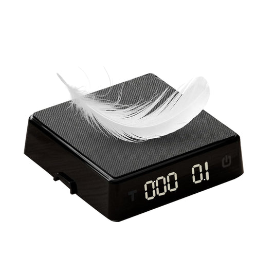 Coffee Scale PRO - 0.1g Precision Digital Rechargeable Espresso Scale with Timer, LED Hidden Screen, Portable Compact for Coffee Beans, Grounds, Baking & Food, Spill-Free Notched Lid for Easy Pouring