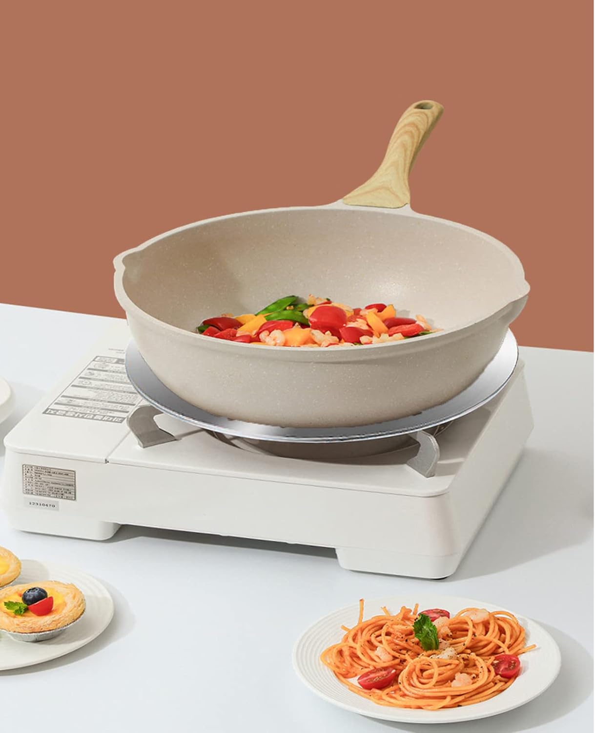 11inch Heat Diffuser Plate, Grouarty Stainless Steel Cooking Induction Adapter Simmer Plate for Electric Gas Glass Cooktop Hob Ring, Induction Cooktop Converter Plate With Handle