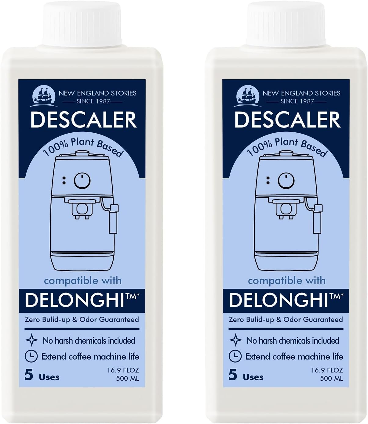 10 Uses DeLonghi Compatible Descaling Solution, Specially Designed to Clean Delonghi Coffee Machines and Maker - 33.8oz Espresso Coffee Maker Cleaner, Coffee Pot Cleaning Limescale Remover