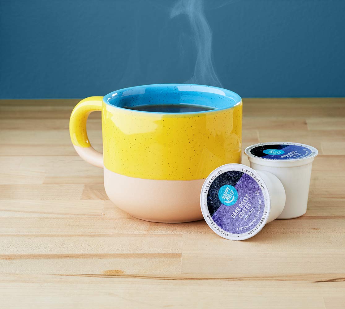 Amazon Brand - Happy Belly Dark Roast Coffee Pods, Compatible with Keurig 2.0 K-Cup Brewers, 100 Count (Pack of 2)