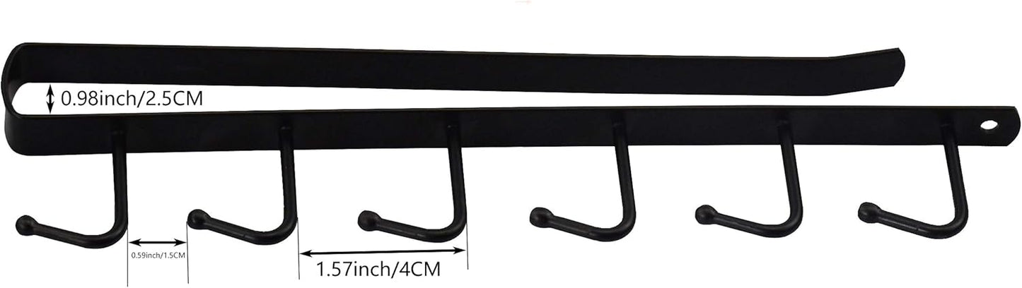 eywlwaar Mug Cups Cabinet Mug Hooks Kitchen Storage Hanging Hooks (2 Pack-White)