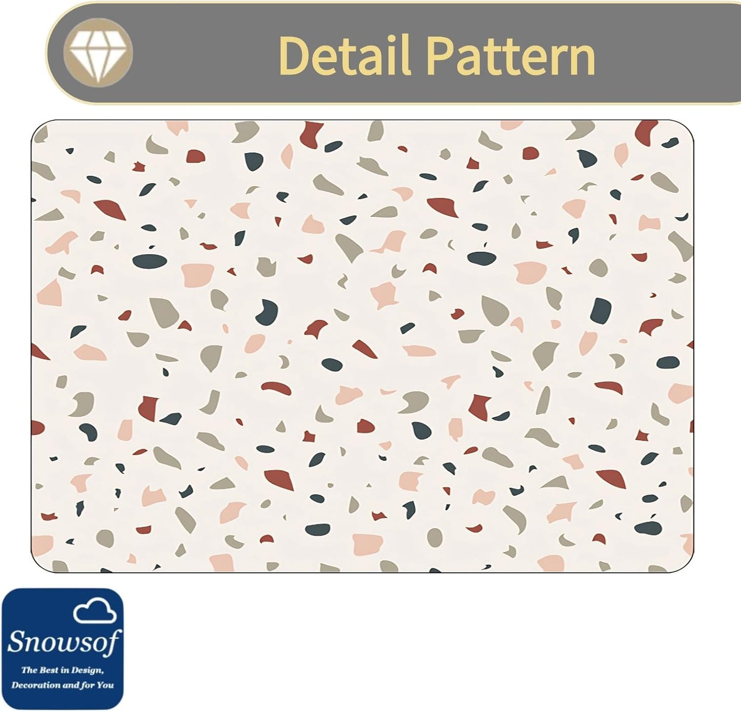 Dish Drying Mat - Absorbent Countertop Mat for Coffee Maker, Expresso Machine, Kitchen Use (01,16''×20'')