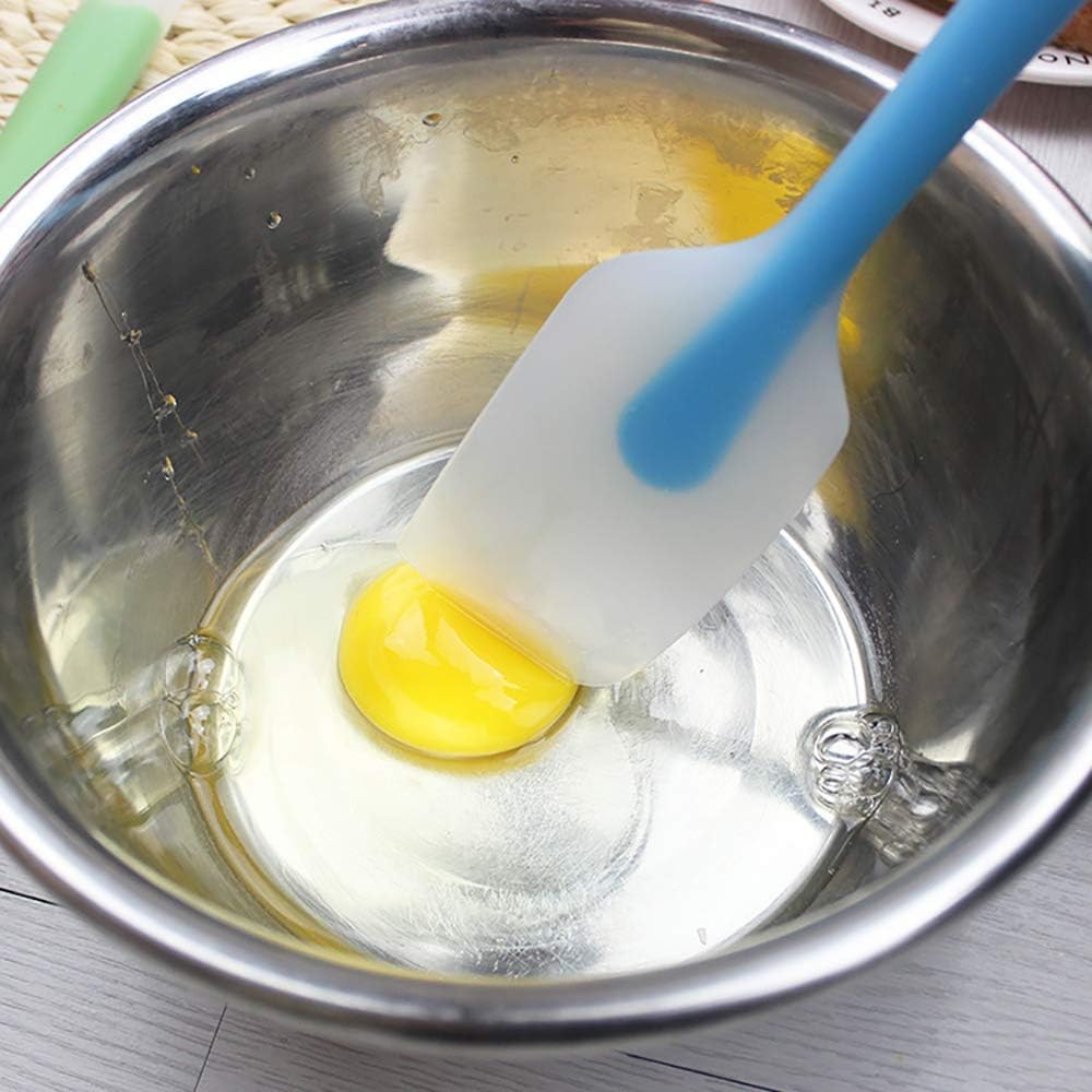 Silicone Spatulas Set of 4 - Heat Resistant Non-Stick Flexible Rubber with Solid Stainless Steel Core Kitchen Essential Gadget Premium Scraper Spoon Set - Seamless, Dishwasher Safe, 2 Size