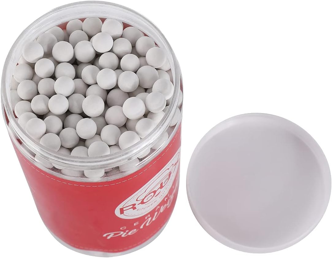 GSM Brands Ceramic Pie Weights for Blind Baking Crust, 2.2 Pounds of Reusable Beans (10mm)