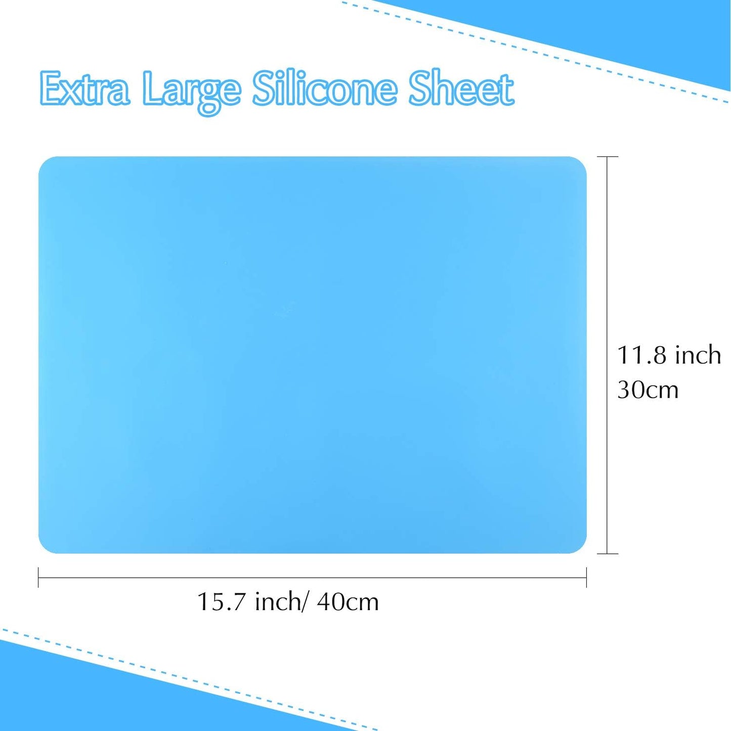 FEPITO 3PCS A3 Large Silicone Sheet for Crafts Jewelry Casting Molds, Multipurpose Silicone Mat, Reusable, Waterproof, Heat Resistant, Food Grade Placemat